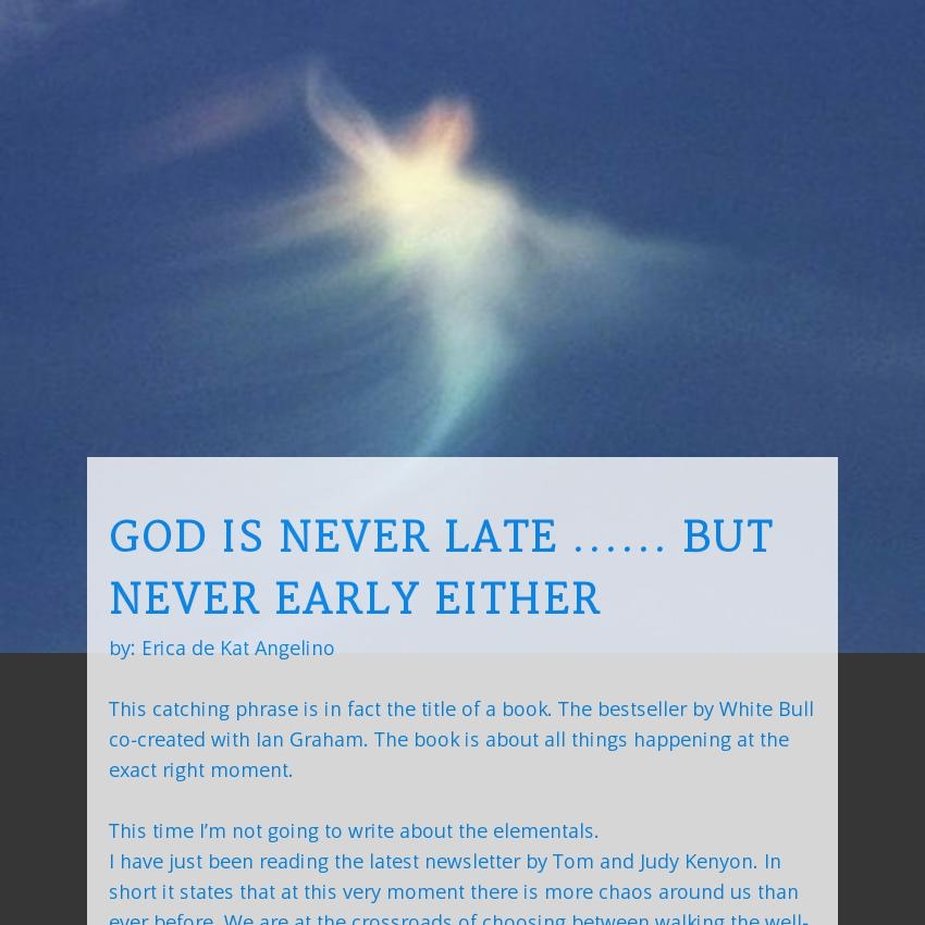 nu1 - God is never late